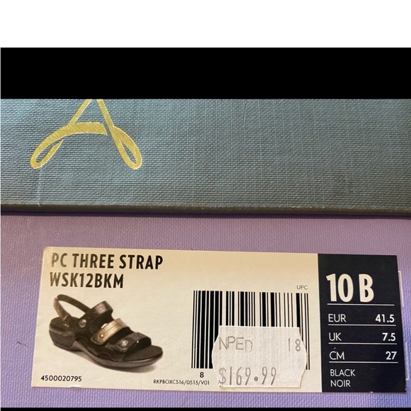 Aravon black sandals new in box - Picture 6 of 7